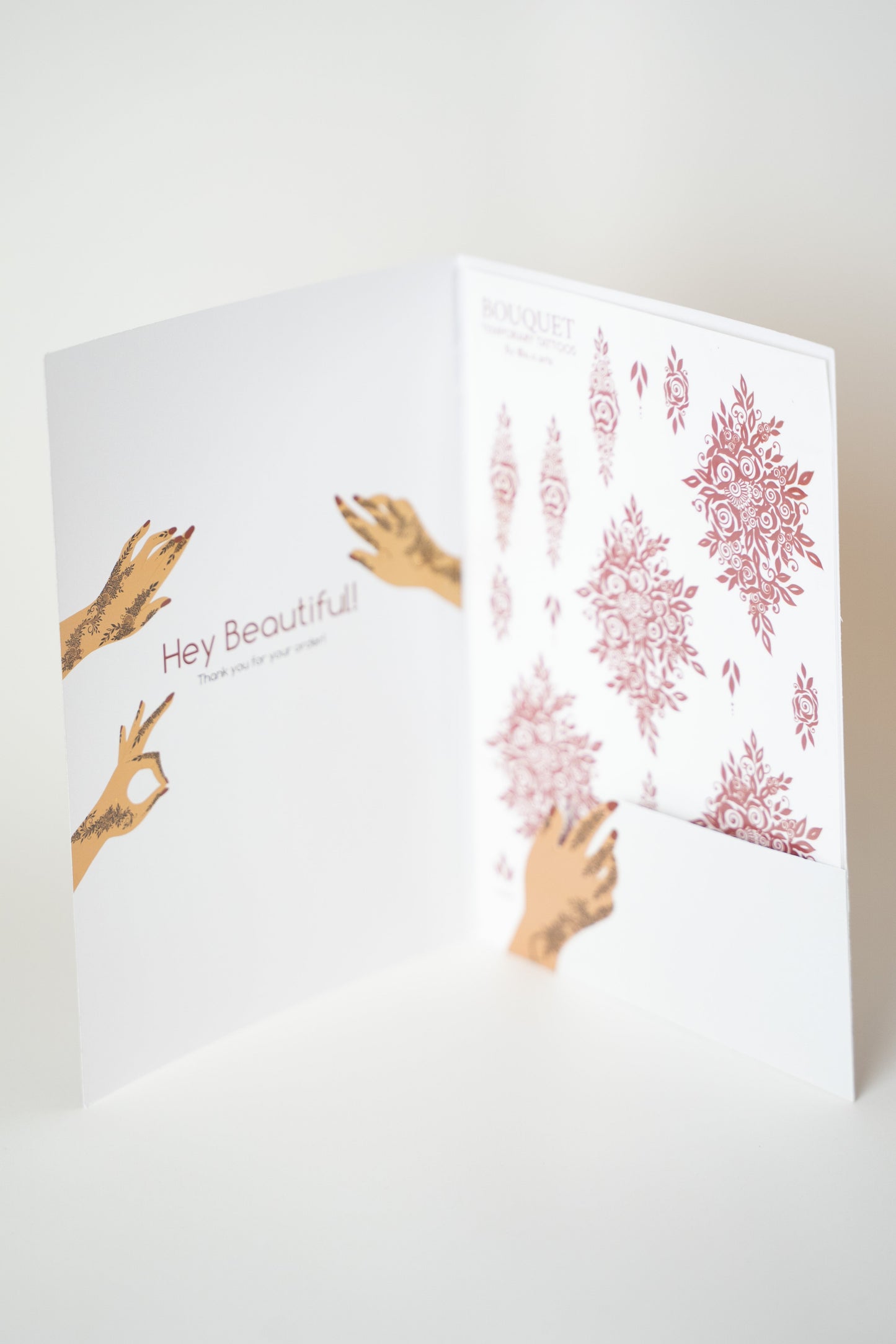 Maroon Henna Tattoo: BOUQUET