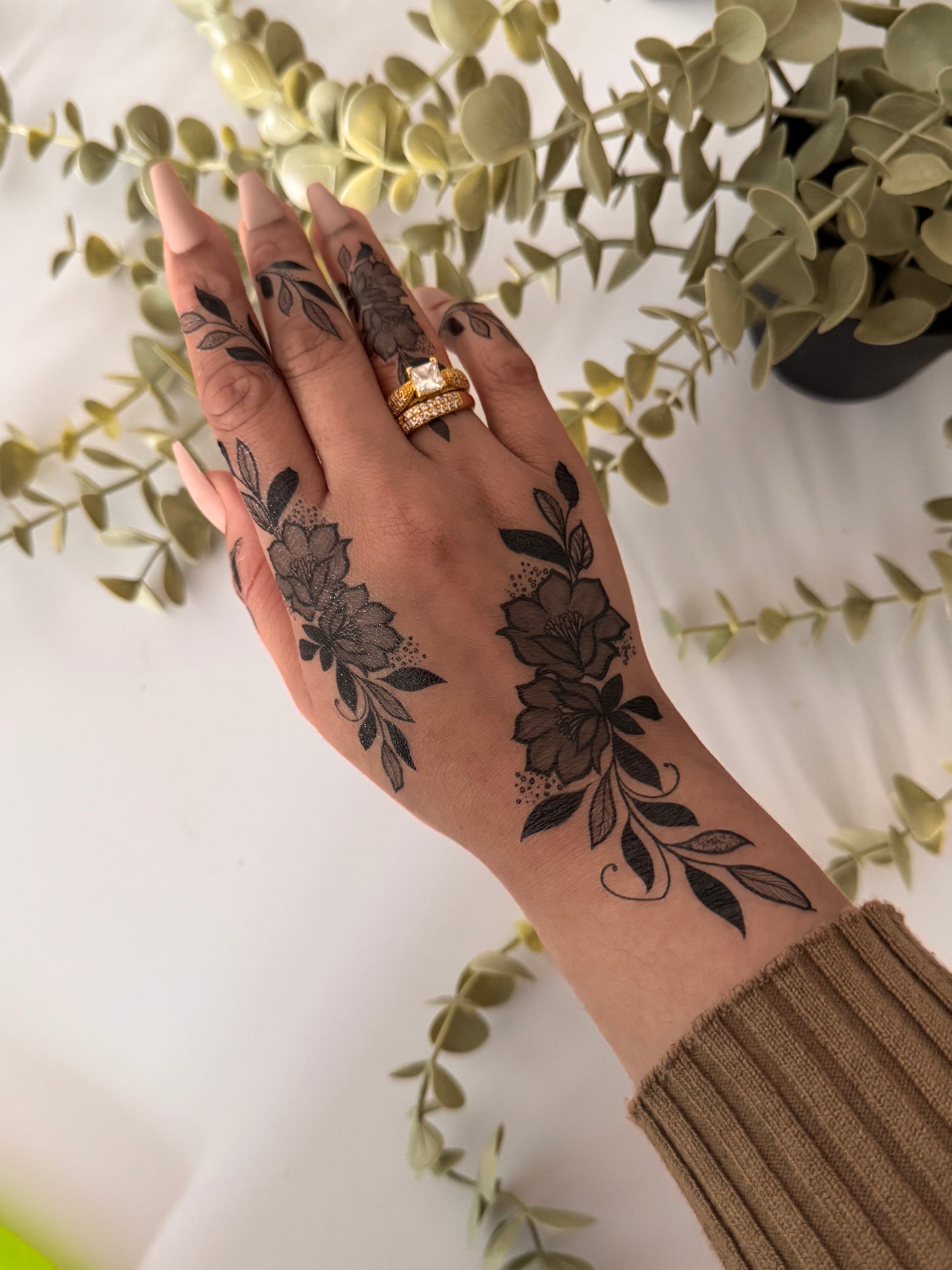 Black Henna Tattoo: TARA (Both Hands)