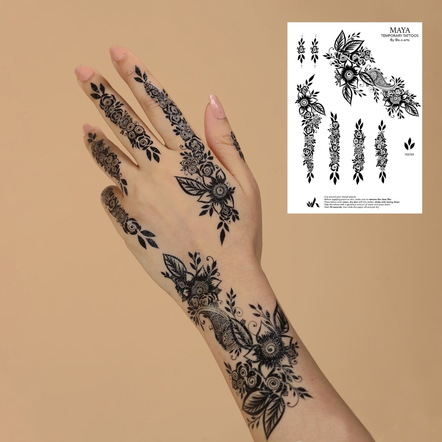 Black Henna Tattoo: MAYA