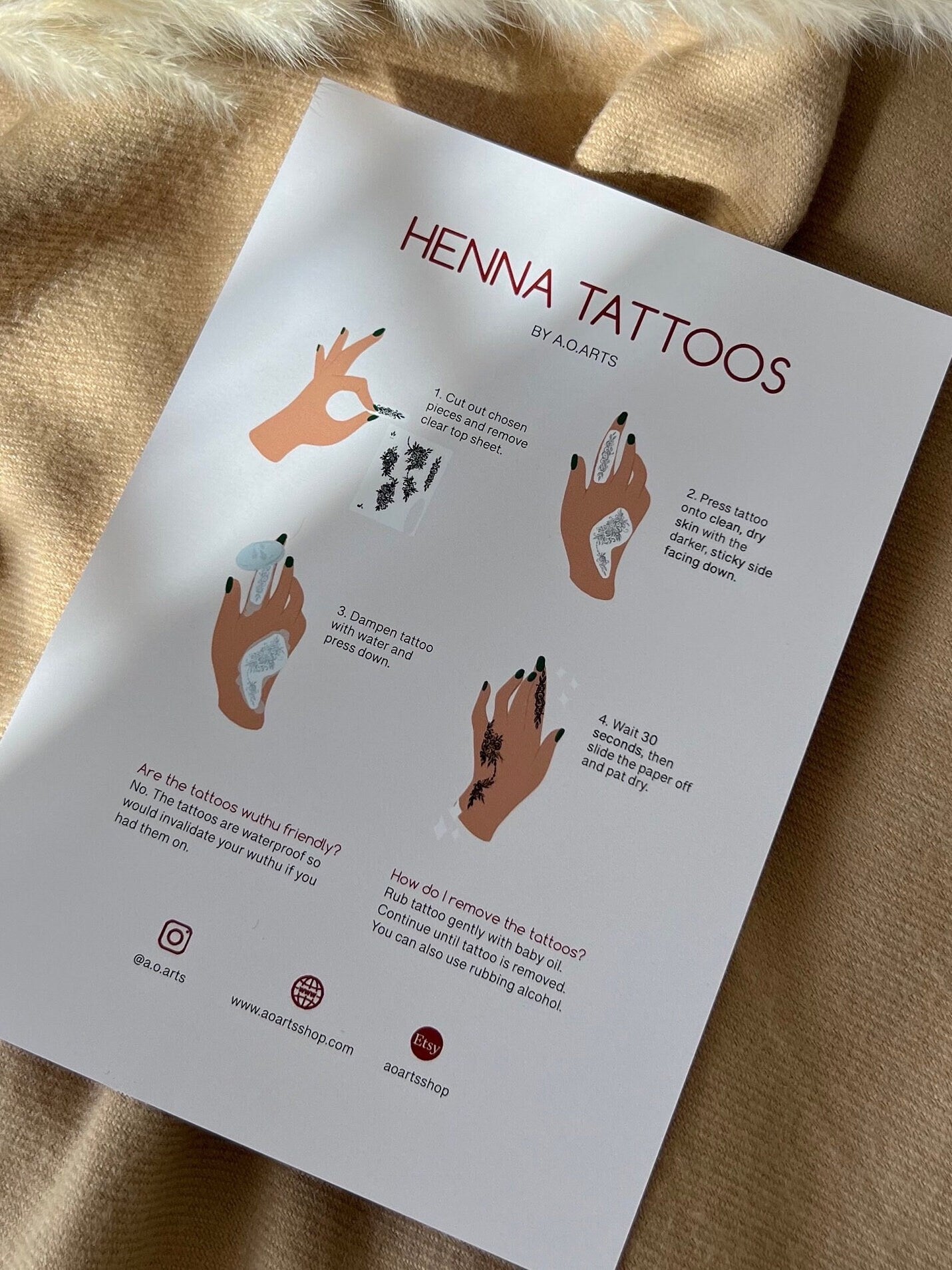 Black Henna Tattoo: ALLIE