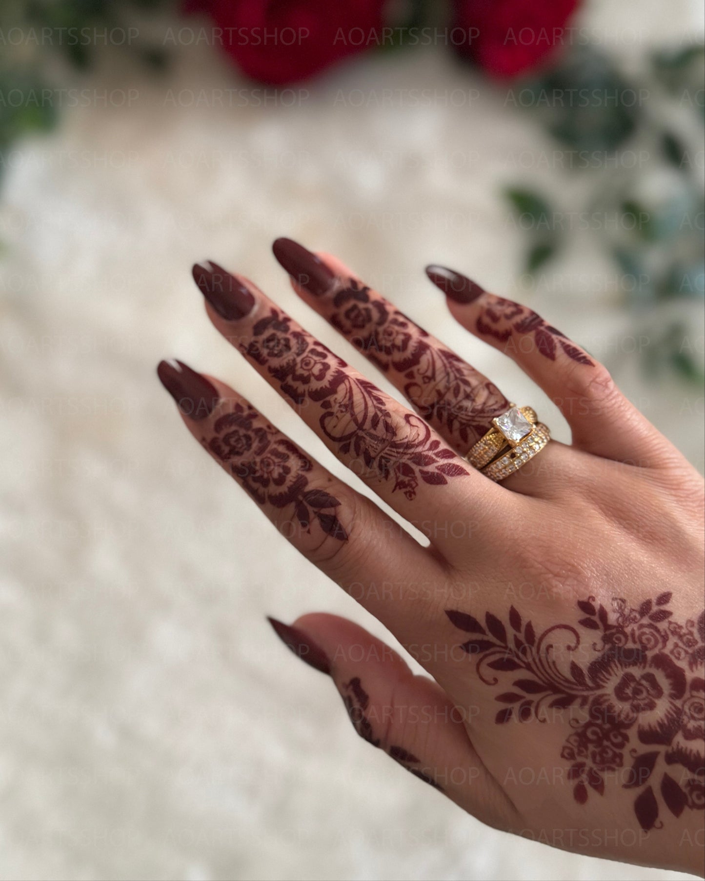 Silk Screen Stencil: NASHWA (Both hands in 1)