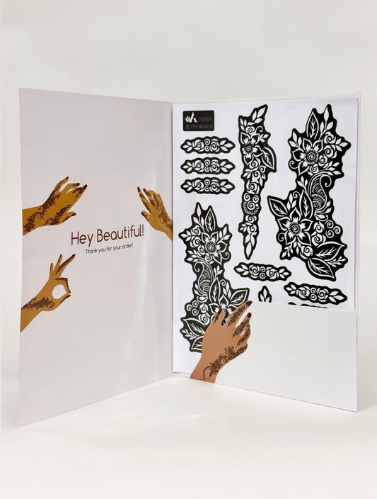 Henna Stencil: MAYA (Both Hands)