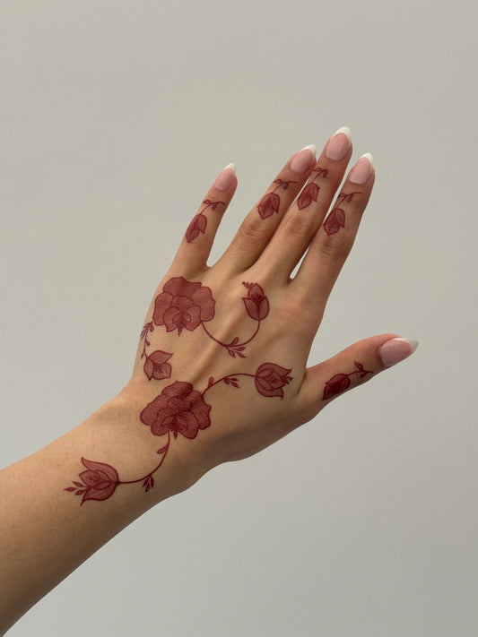 Maroon Henna Tattoo: DALAL