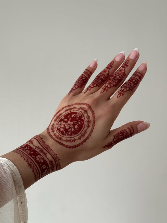 Maroon Henna Tattoo: HAWA