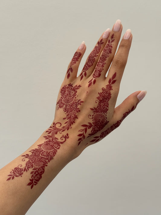 Maroon Henna Tattoo: AYAH