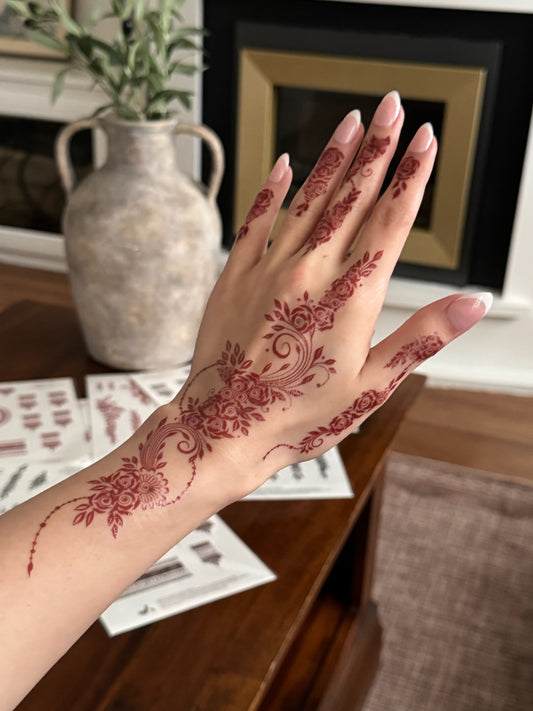 Maroon Henna Tattoo: LAYLA