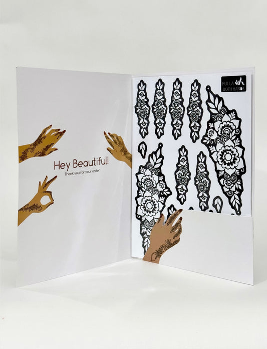 Henna Stencil: FULLA (Both Hands)