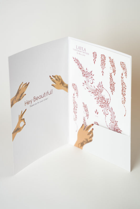 Maroon Henna Tattoo: LAYLA