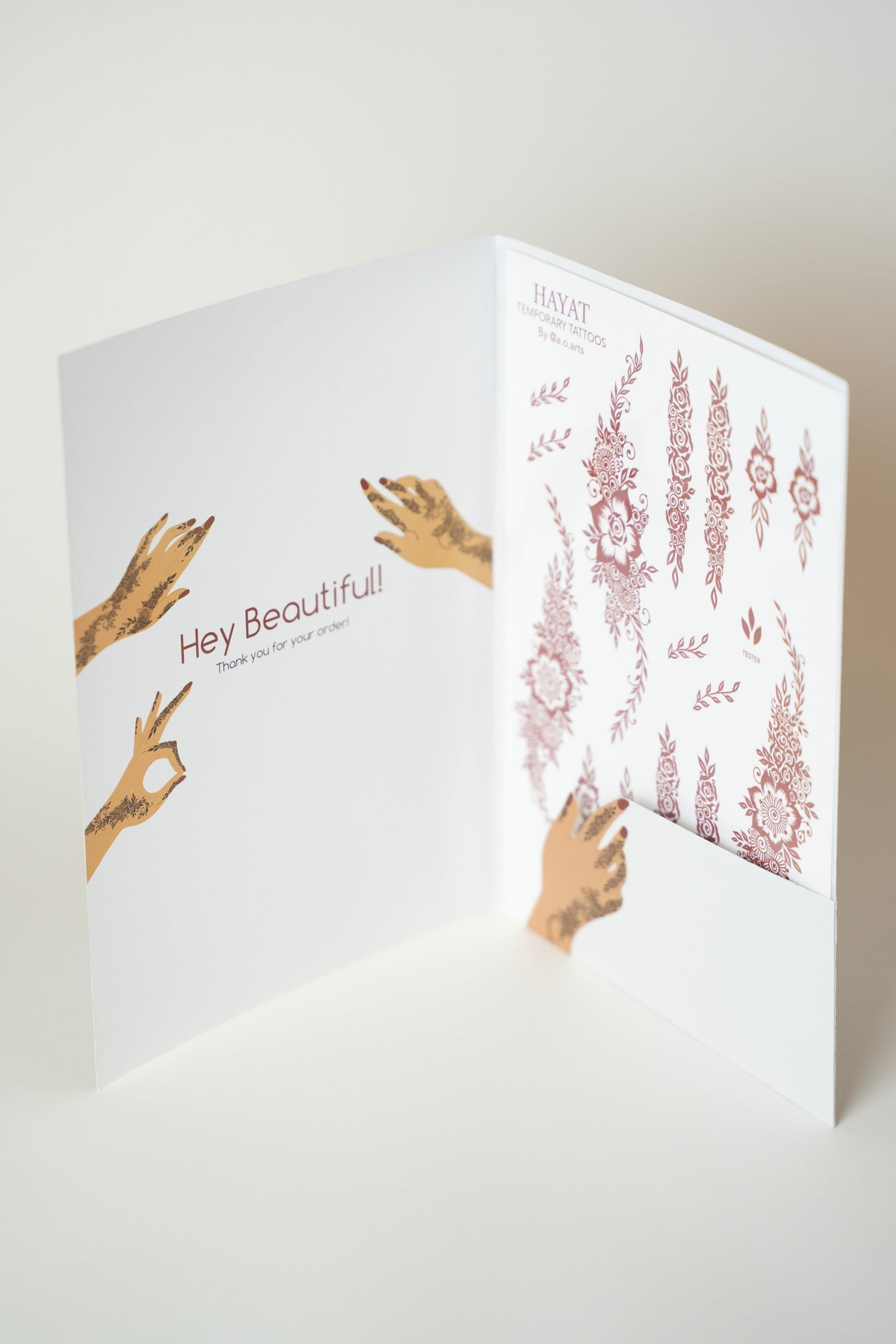 Maroon Henna Tattoo: HAYAT