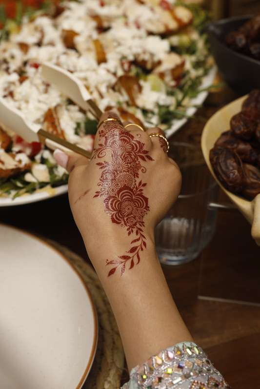 Maroon Henna Tattoo: SHAIMA