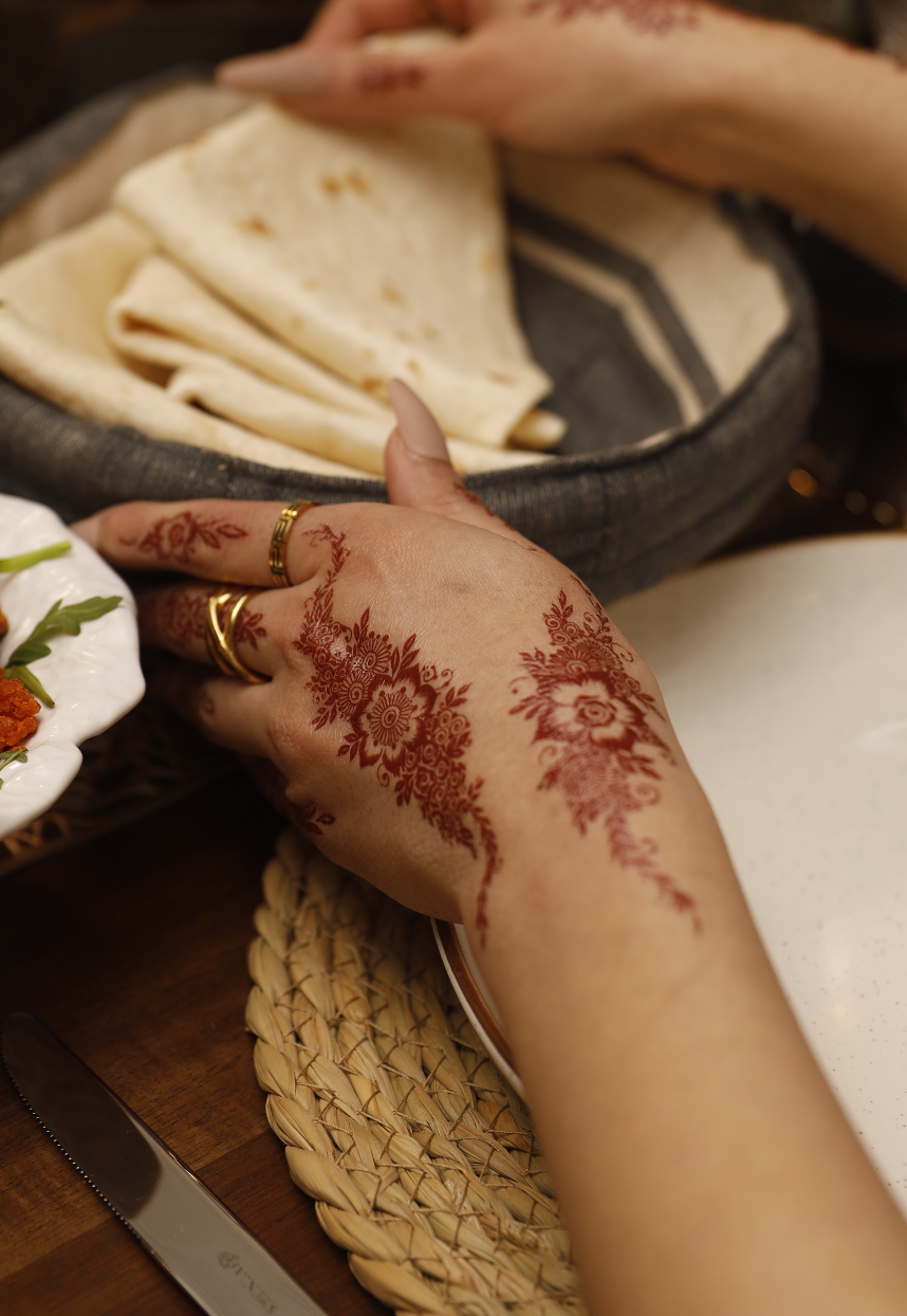 Maroon Henna Tattoo: HAYAT