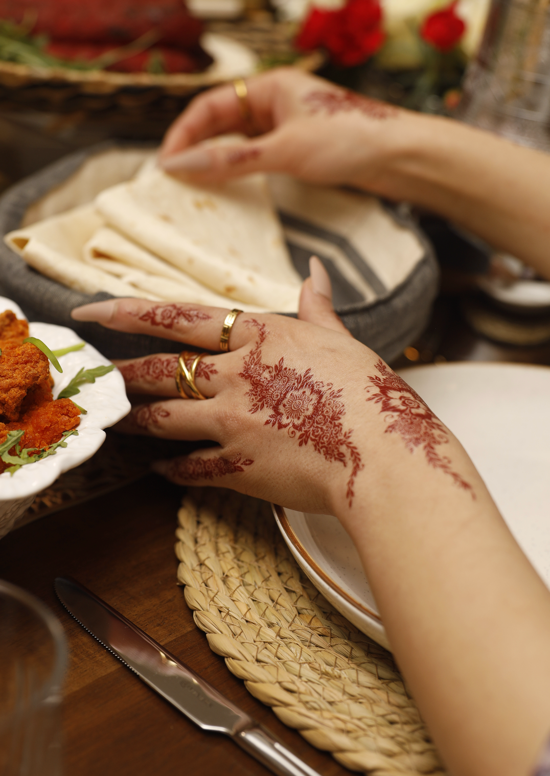 Maroon Henna Tattoo: HAYAT