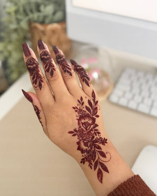 Silk Screen Stencil: DUNYA (Both hands)