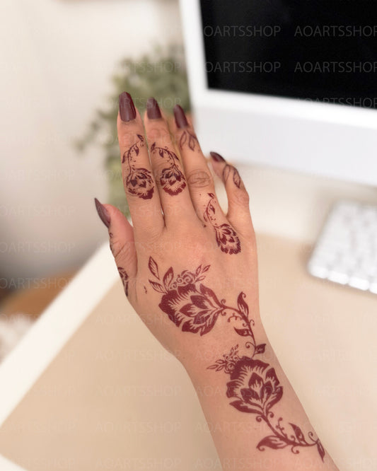 Silk Screen Stencil: RAWAN (Both hands in 1)